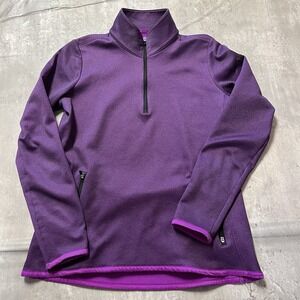 NIKE Golf Women's 1/4 Zip Pullover Jacket Softshell Purple Size Medium